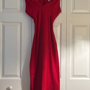 Valentine Red knit banana republic dress